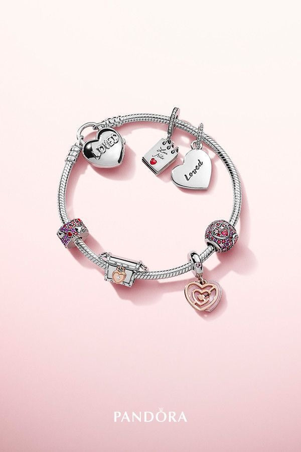 Pulsera y Charm con cierre de Corazón