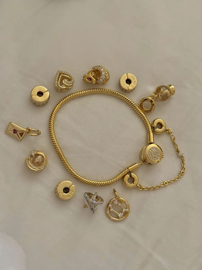 Pulsera y Charm con cierre de Corazón