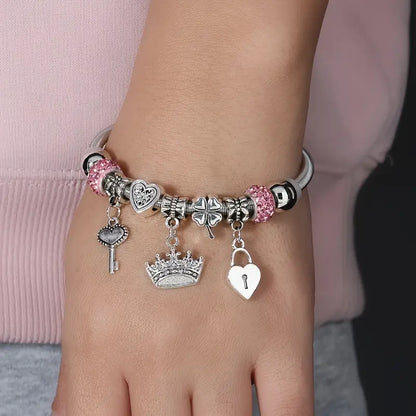 Pulsera y Charm con cierre de Corazón