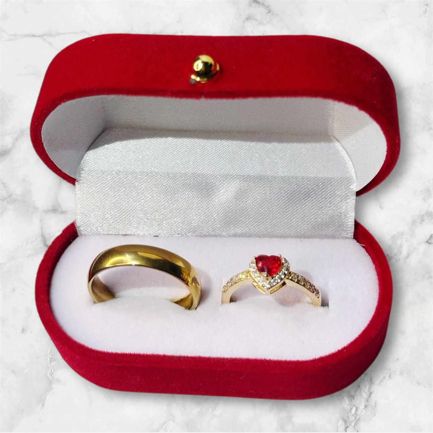 Anillo De Promesa Corazón elevado