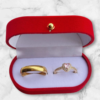 Anillo De Promesa Corazón elevado