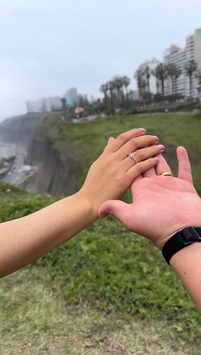 Anillo De Promesa Corazón elevado
